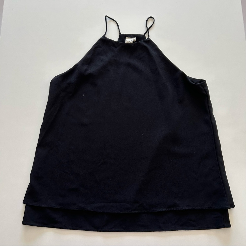 Black Paper Crane Sleeveless Top